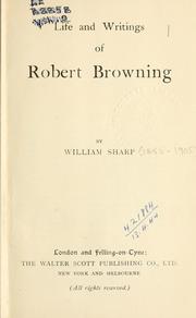 Cover of: Life and writings of Robert Browning.