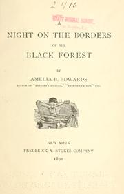Cover of: A night on the borders of the Black Forest.