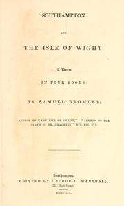 Cover of: Southampton and the Isle of Wight: a poem in four books.