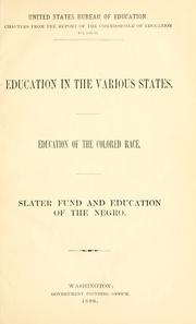 Cover of: Education in the various states by United States. Office of Education