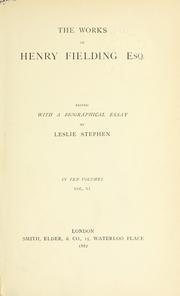 Cover of: Works by Henry Fielding