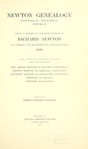 Newton genealogy, genealogical, biographical, historical by Ermina Newton Leonard