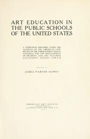 Cover of: Art education in the public schools of the United States: a symposium