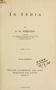 Cover of: In India by G. W. Steevens