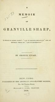 A memoir of Granville Sharp by Charles Stuart