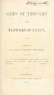 Cover of: Gems of thought, and Flowers of fancy.