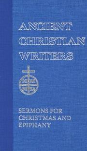 Cover of: 15. St. Augustine: Sermons for Christmas and Epiphany (Ancient Christian Writers)