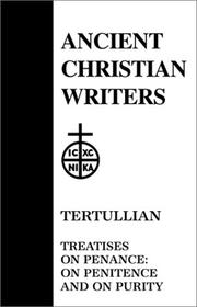 Cover of: 28. Tertullian: Treatises on Penance: On Penitence and On Purity (Ancient Christian Writers)