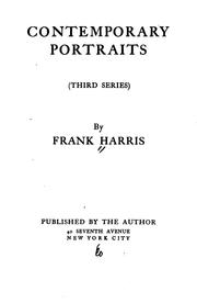 Cover of: Contemporary portraits (third series) by Frank Harris