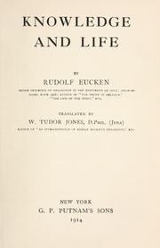 Cover of: Knowledge and life by Rudolf Eucken