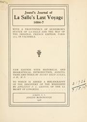 Cover of: Journal of La Salle's last voyage, 1684-7 by Henri Joutel