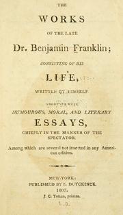 Cover of: The works of the late Dr. Benjamin Franklin by Benjamin Franklin, Benjamin Franklin