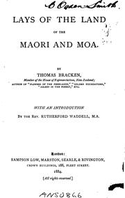 Cover of: Lays of the land of the Maori and Moa