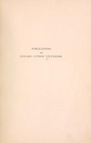 Cover of: Publications of Edward Luther Stevenson by Stevenson, Edward Luther