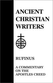 Cover of: 20. Rufinus: A Commentary on the Apostles' Creed (Ancient Christian Writers)