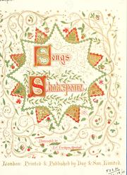 Cover of: Songs of Shakespeare by William Shakespeare