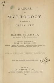 Manual of Mythology in Relation to Greek Art by Maxime Collignon