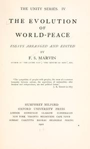 Cover of: The evolution of world-peace