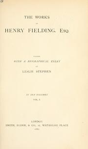 Cover of: Works by Henry Fielding