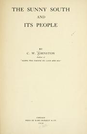 Cover of: The sunny South and its people