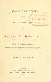 Cover of: A Glossary of architecture. by 