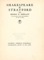 Cover of: Shakespeare & Stratford by Henry C. Shelley