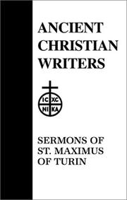 Cover of: The sermons of St. Maximus of Turin by Maximus of Turin, Saint