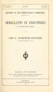 Cover of: Reports of the Immigration Commission. by United States. Immigration Commission (1907-1910)