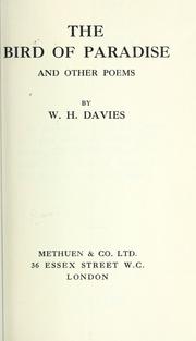 Cover of: The bird of paradise by W. H. Davies