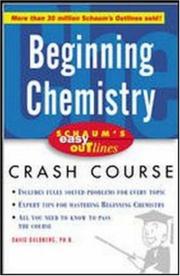 Cover of: Schaum's Easy Outline Beginning Chemistry by David E Goldberg, David Goldberg
