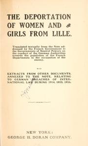 Cover of: The deportation of women and girls from Lill
