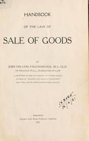 Cover of: Handbook of the law of sale of goods by Falconbridge, John Delatre