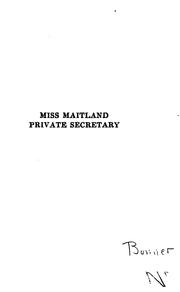Cover of: Miss Maitland, Private Secretary