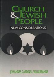 Cover of: Church and Jewish people: new considerations