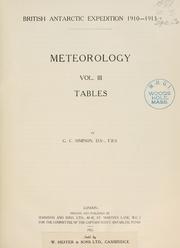 Meteorology.. by Simpson, G. C. Sir