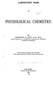 Cover of: Laboratory work in physiological chemistry