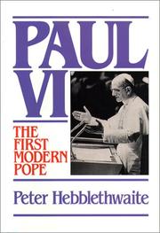 Cover of: Paul VI by Peter Hebblethwaite