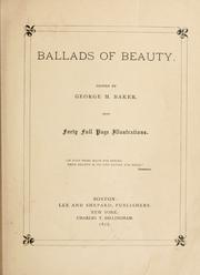 Cover of: Ballads of beauty.