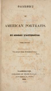 Gallery of American portraits by George Watterston