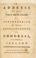 Cover of: An address of the twelve United Colonies of North-America by their representatives in Congress to the people of Ireland.