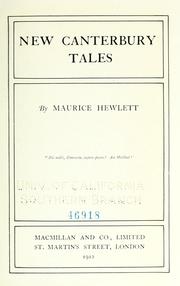 Cover of: New Canterbury tales by Maurice Henry Hewlett