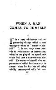 Cover of: When a Man Comes to Himself by Woodrow Wilson