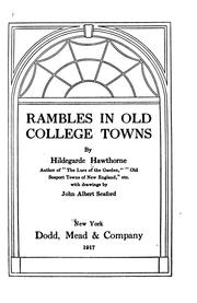 Cover of: Rambles in old college towns