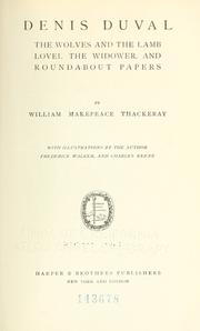 Cover of: Denis Duval by William Makepeace Thackeray
