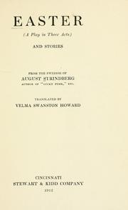 Cover of: Easter by August Strindberg