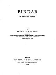 Cover of: Pindar by Pindar