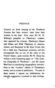 Cover of: The Thackeray country