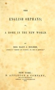 Cover of: The English orphans by Mary Jane Holmes