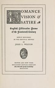 Cover of: Romance, vision & satire by Jessie L. Weston