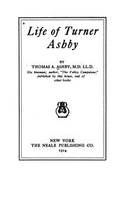 Cover of: Life of Turner Ashby by Thomas A. Ashby